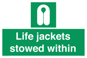 Life jackets stowed within